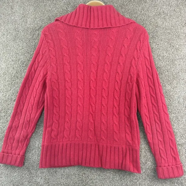 Jones New York Size S Pink Cashmere Wool Angora Cardigan Barbiecore Coquette - Image 4