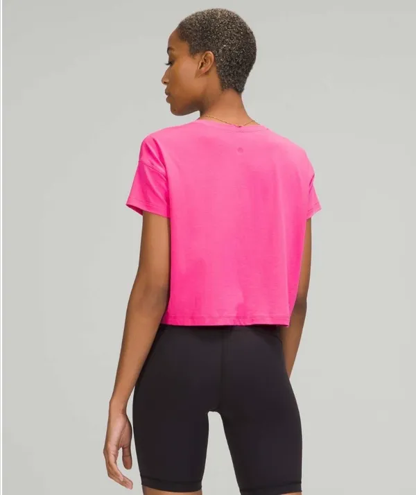 Lululemon Cates Tee Sonic Pink 6 - Image 7