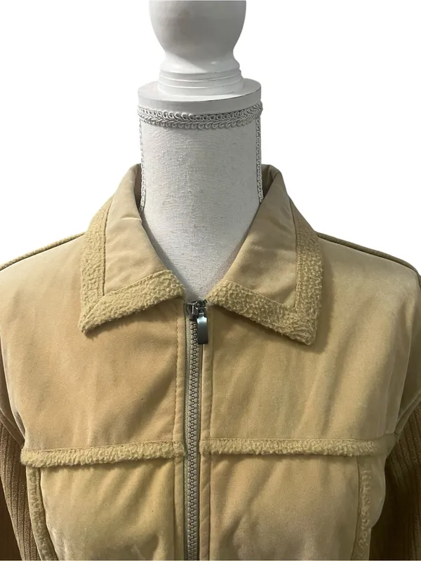 Tallino 18 Ladies Vintage Y2K Suede Leather Jacket Full Zip Lined XL Pockets - Image 2