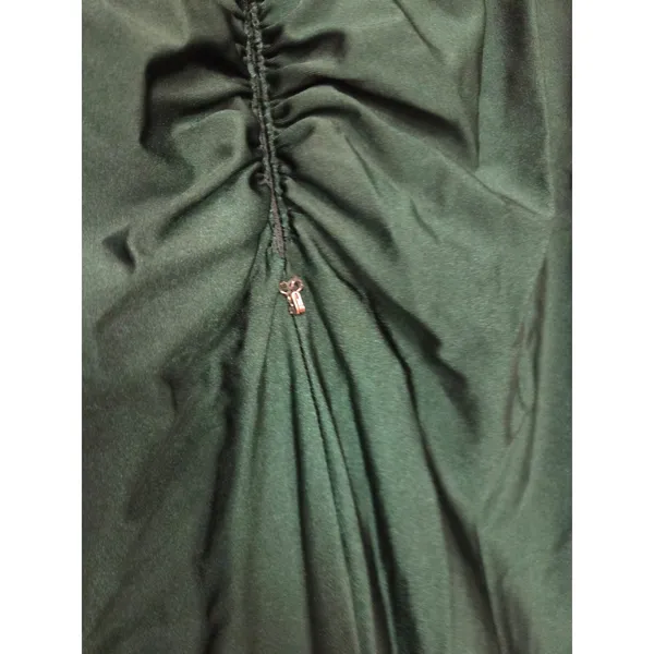 Jules + Cleo Emerald Green Off Shoulder Slit Long Formal Dress Size 6 Sequins - Image 6
