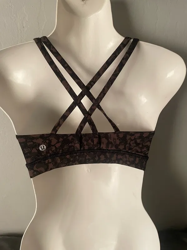 Lululemon Energy Bra Medium Support B–D Cup Wild Thing Camo Brown - Image 5