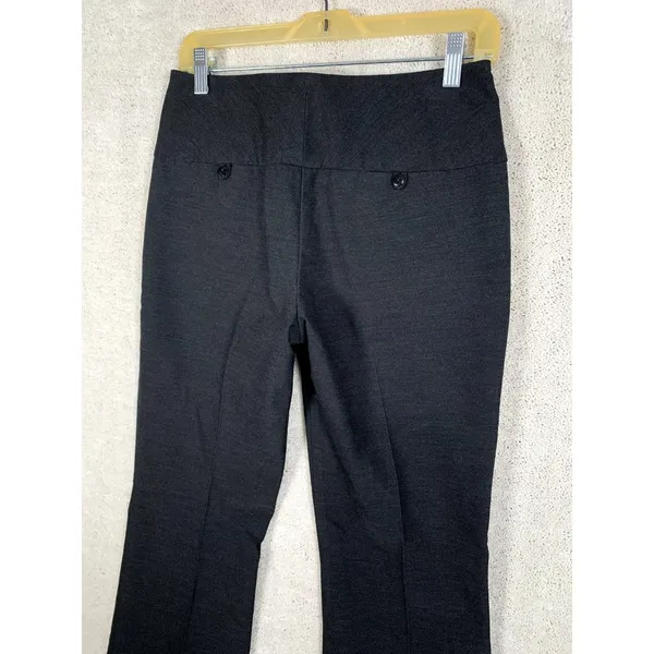 Cache Womens Stretch Pants‎ Size 6 Mid Rise Dark Gray Boot Cut Dress Casual - Image 4