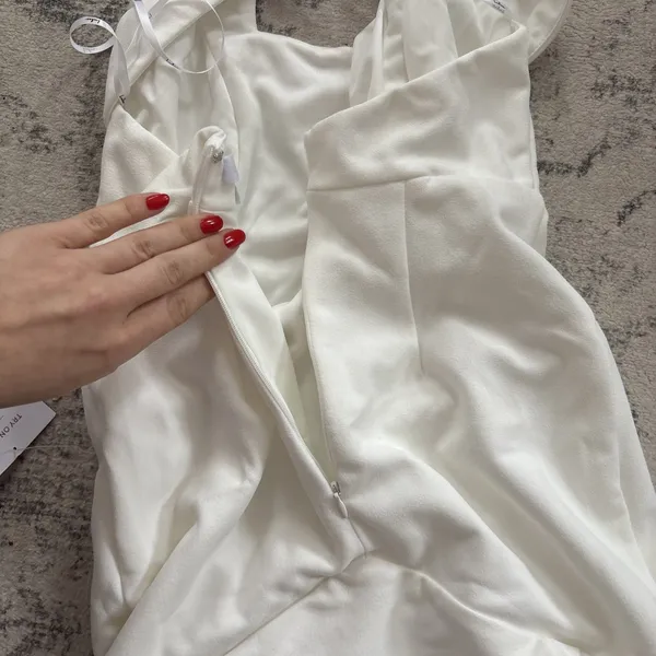 Lulus Everlasting Promise White Notched Backless Mermaid Maxi Dress Size XS NWT - Image 11