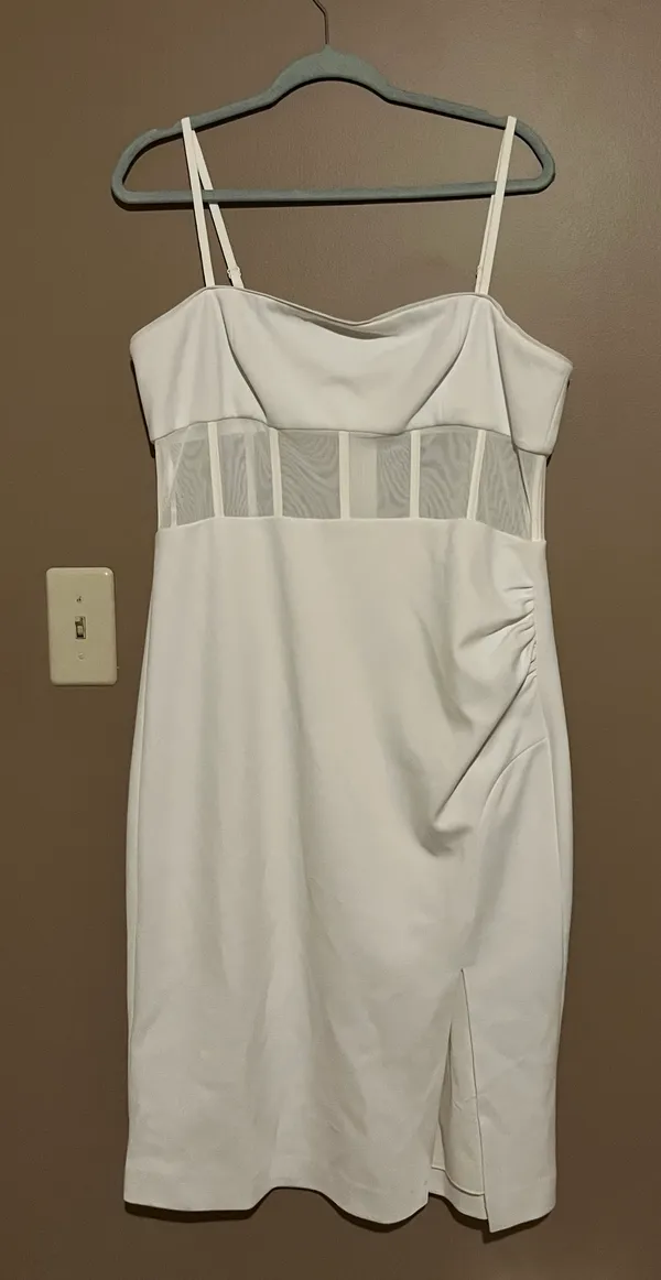 Womens Scuba Mini Sheath Dress - Image 5