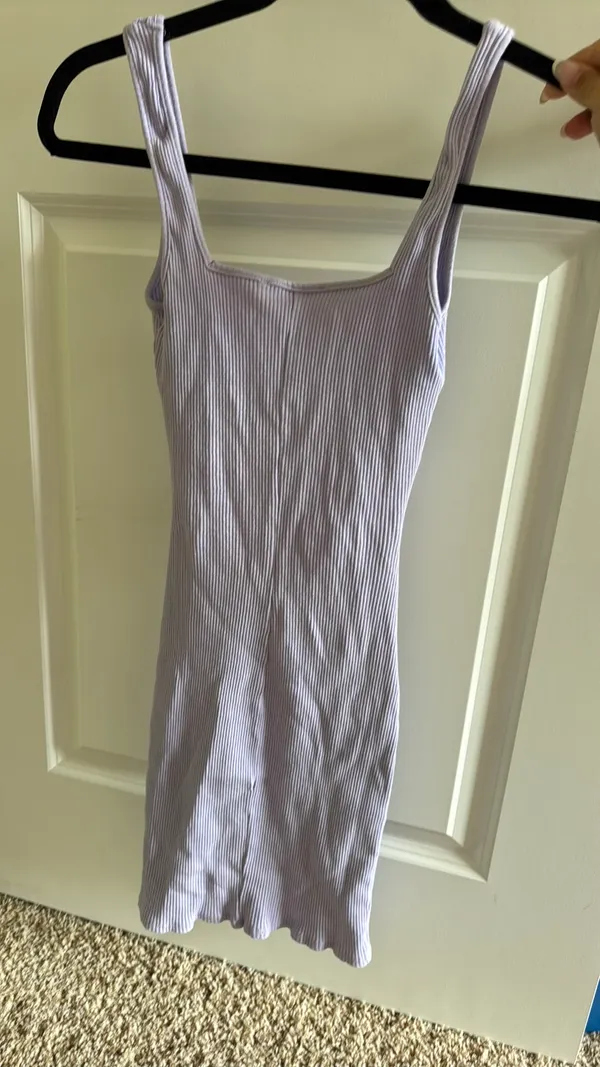 Purple body con dress - Image 3