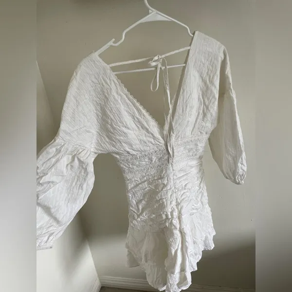House of Chic White Embroidered Mini Dress - Image 6