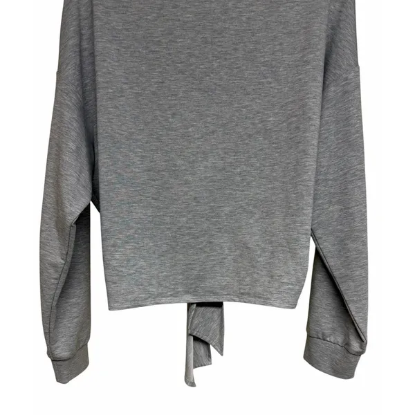 Alo Yoga Dreamy Wrap Pullover Sweatshirt Heather Gray Women's‎ Size Large - Image 6
