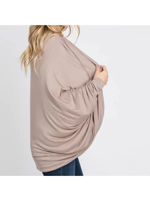 B’Leev Dolman Sleeves Circle Cardigan, Size L - Image 3