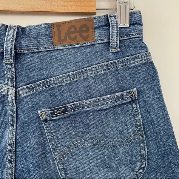 Lee High Rise Relaxed Fit Stretch Denim Jean cutoffs cut off shorts Blue 10 new - Image 7