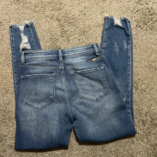 Kancan 27/7 Women’s Distressed Blue Jeans - Image 2