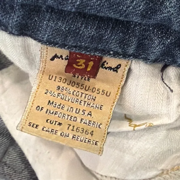 7 For All Mankind A Pocket Jeans Womens Blue Flare Low Rise U130J055U 31 - Image 5