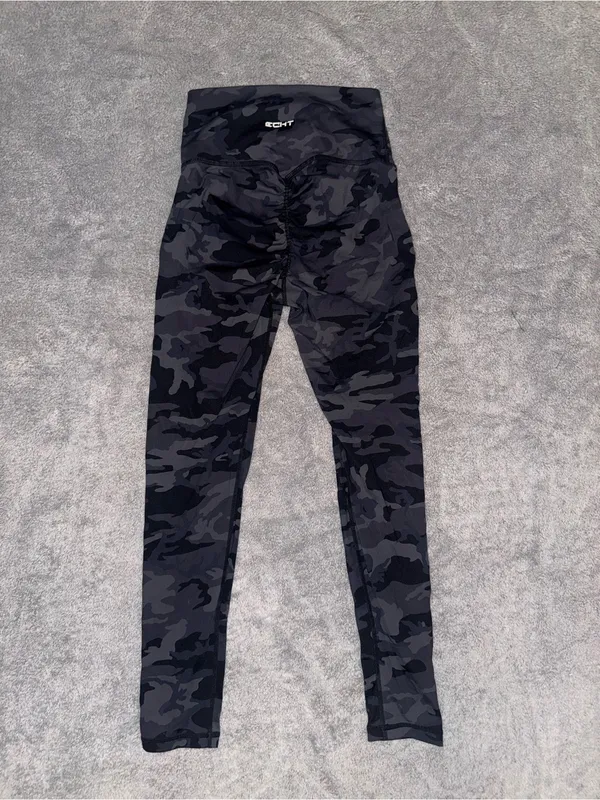 ECHT Force Scrunch Leggings in Black Camo size XS - Image 4