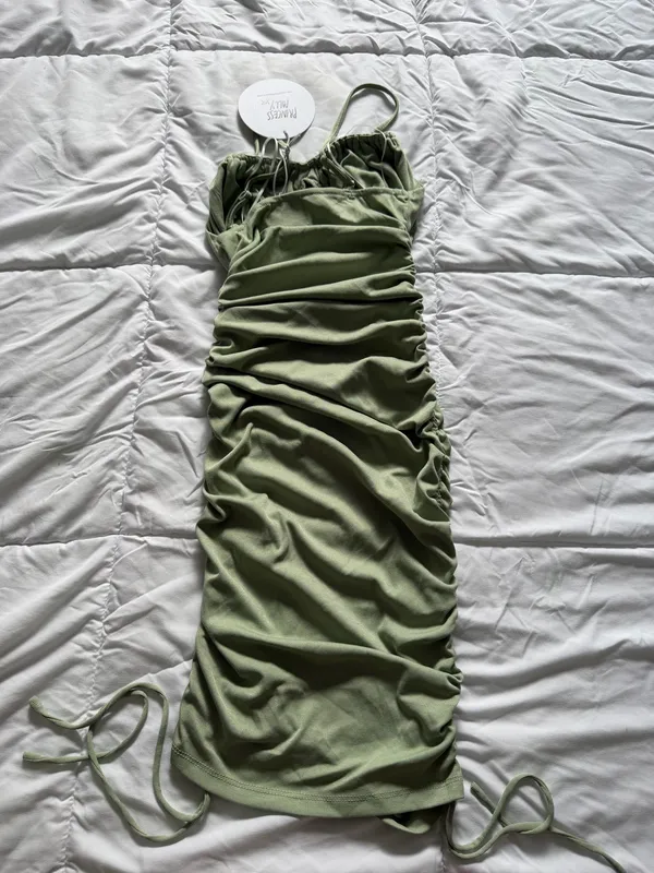 Princess Polly Green Mini Dress - Image 2