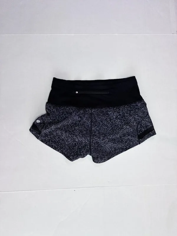 Lululemon Speckled Athletic Shorts - Size 4 - Black/White - Image 8