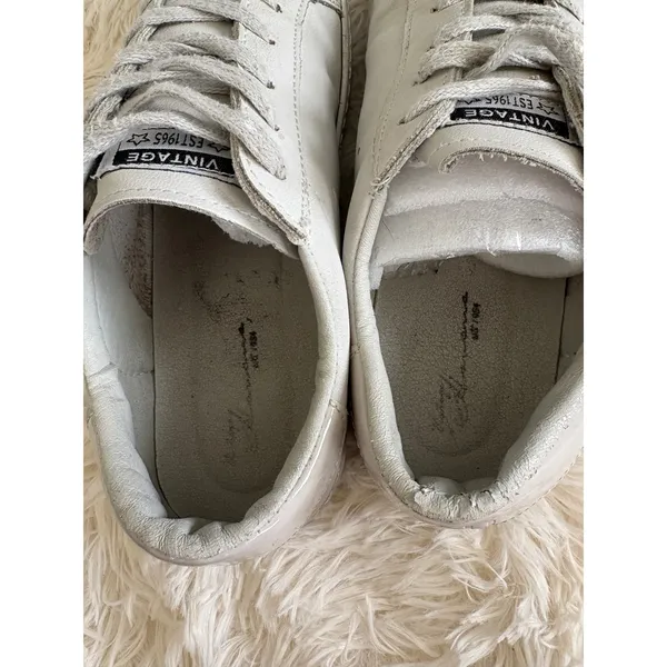 Vintage Havana Bianca Dip‎ Grey Leather Star Sneakers Womens Size 7 - Image 6