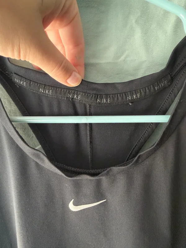 Nike Dri-FIT Black Racerback Athletic Tank Top - Image 3