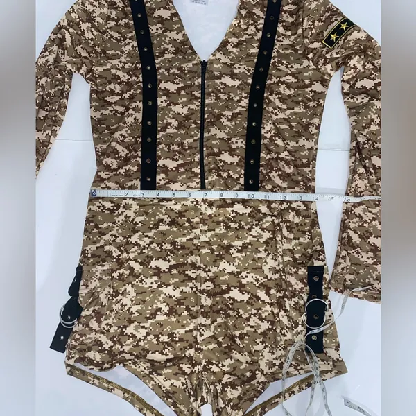Spirit Halloween Woman’s Army Miltary Romper Costume Size M - Image 5