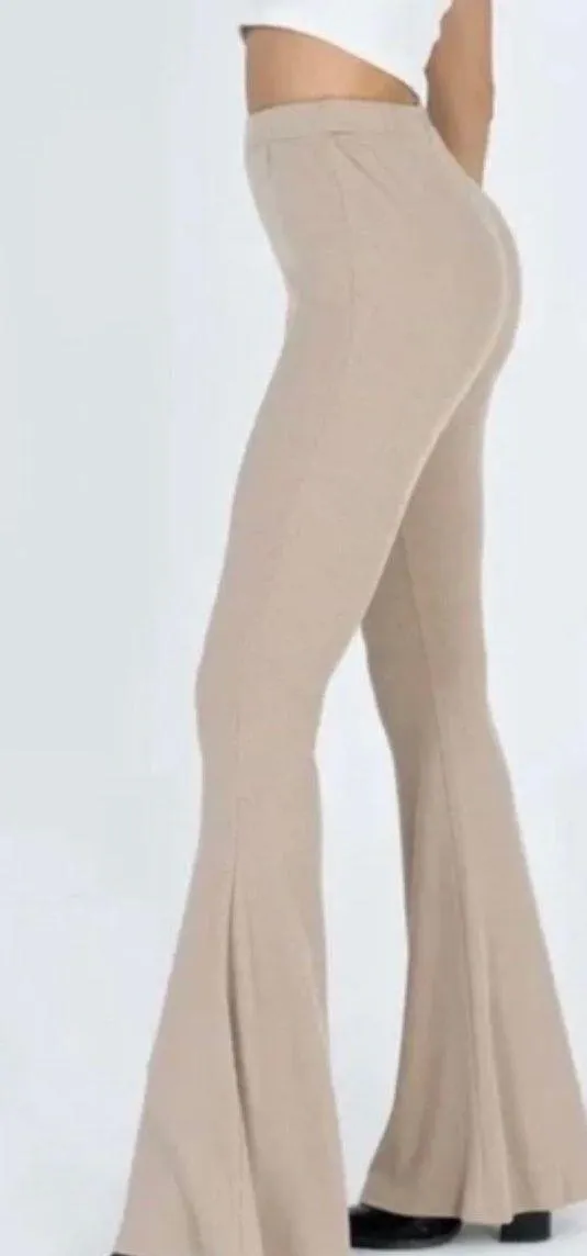 Princess Polly Rib Trousers Motel Obeli Cream - Image 2