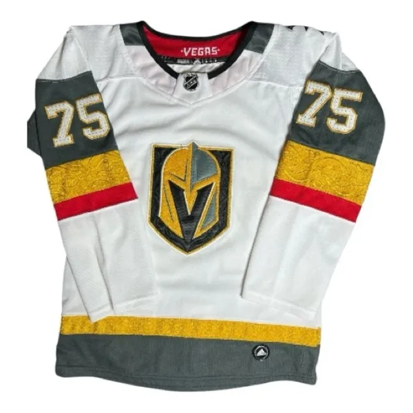 Adidas Vegas Golden Knights Reaves 75 Authentic Jersey Fight Strap Womens M Whit - Image 3