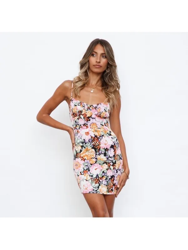Hello Molly Friendly Banter Floral Mini Dress Size Small/4 - Image 3