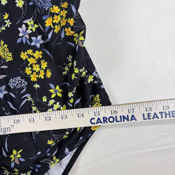 Fashion Womens Black Floral Off Shoulder‎ Ruffle One Piece Swimsuit Size L NWT - Image 7
