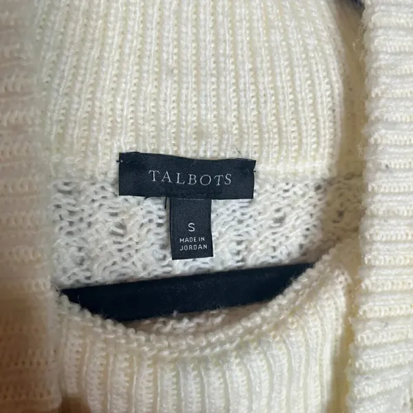 🔆 Talbots off white mock neck knit sweater - Image 3