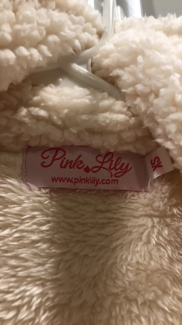 Pink Lily Cream Sherpa Jacket - Image 2