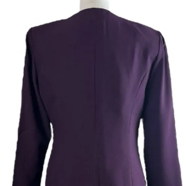 Karen Miller Vintage Jacket Long Dress Beaded Sequins Plum Purple Women’s Size 8 - Image 8