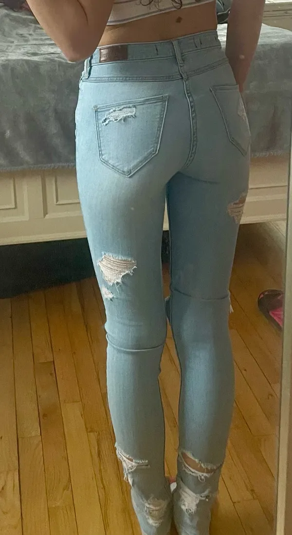 Hollister Jeans Skinny High-Rise Distressed light wash - Image 5