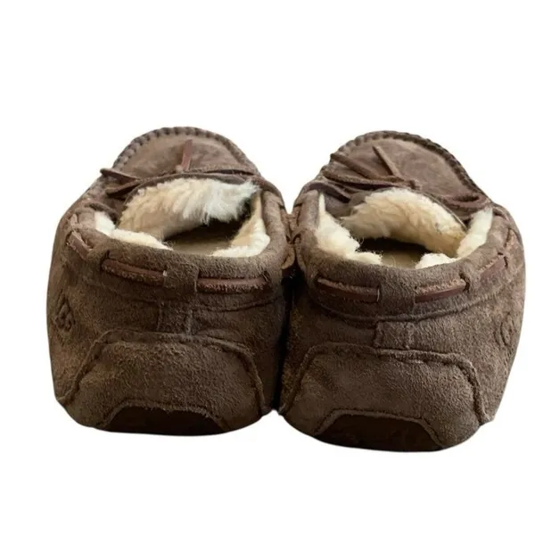 UGG Dakota Moccasin Slippers Womens 8‎ Espresso Brown Suede Shearling Cozycore - Image 5