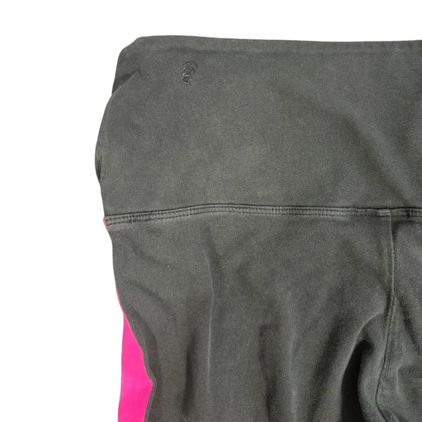 Victoria's Secret PINK Leggings Womens Large Black Pink Stripe High Rise Logo - Image 8