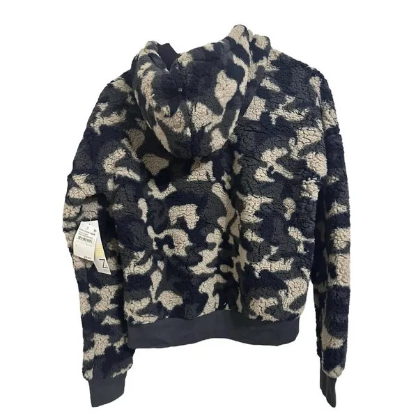 Z by Zella Green‎ Urban Camo Print Faux Shearling Pullover Hoodie Small NEW - Image 8
