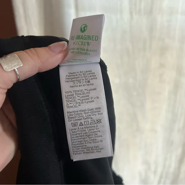 J. Crew Wide-leg Pleated Twill Trouser Dress Pants Career Black Minimalist NWT 6 - Image 8