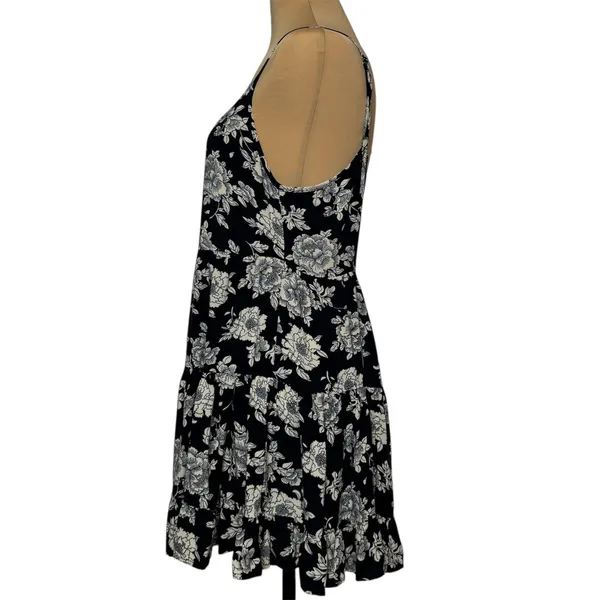Brandy Melville Jada Dress One Size Black Floral Mini Sundress Spaghetti‎ Strap - Image 3