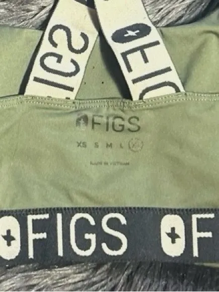 Figs 300 Performance Underscrub Olive Green Logo-Strap Sports Bra XL - Image 5