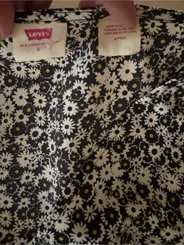 Levi's Black and White Floral Maxi Dress - Image 2