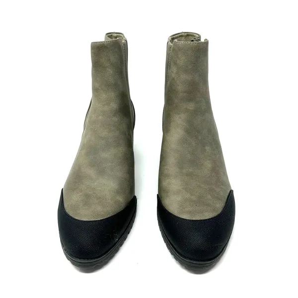 Dr. Scholls Shoes Size 9.5 Boots Tan Suede Side Zip‎ Comfort Round Toe Winter - Image 9