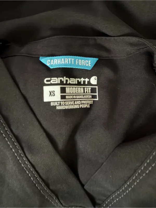 Carhartt Modern Fit Black Scrub Top Size XS - Image 4