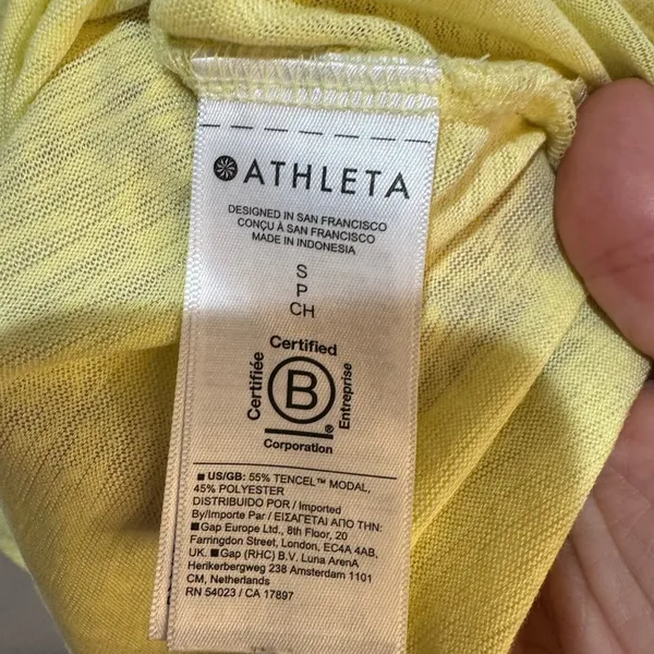 Athleta Breezy‎ Scoop V Neck Tee Sz S - Image 6
