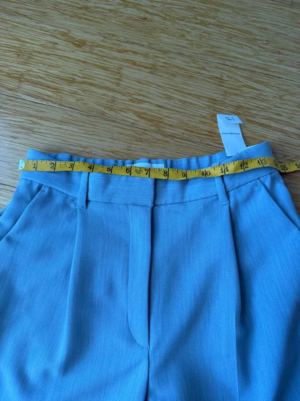 Abercrombie Ultra High Rise Tailored Pleated Shorts Gray NWT S - Image 10