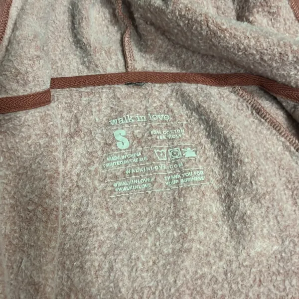 walk in love. Women’s‎ Pink Fleece Do Not Worry Wildflower Zip Up Hoodie Small - Image 8