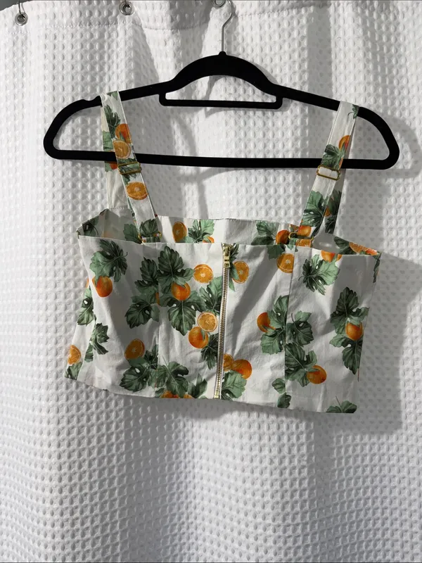 WeWoreWhat Women’s Printed Straight Neck Corset Size Medium - Image 3