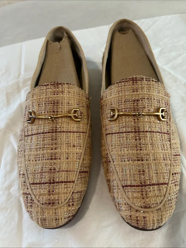Sam Edelman Women's Loraine Loafer Pale Gold Boucle, 10, NEW with tags, no box - Image 3