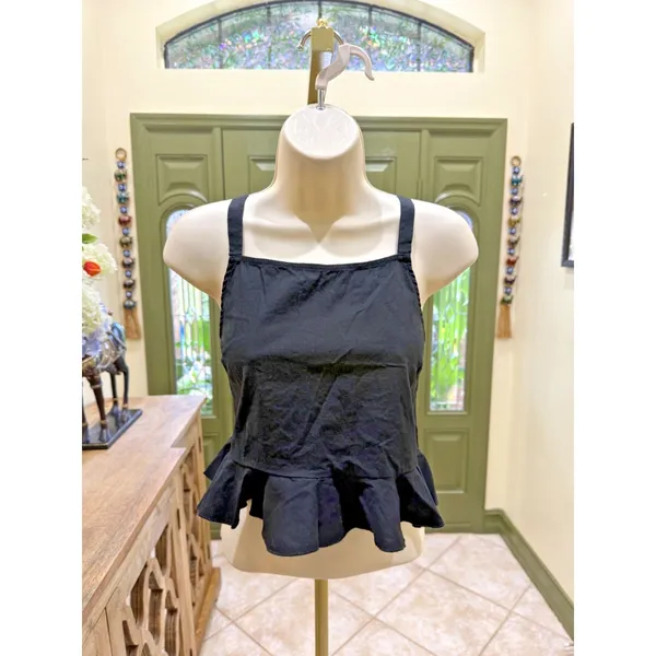 Icon black square neck camisole top size M - Image 2