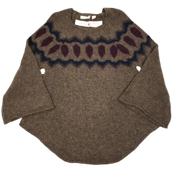 ANTHROPOLOGIE Mohair Wool Blend Sleeping On Snow Sweater-Tunic Women S Boho NWT - Image 5