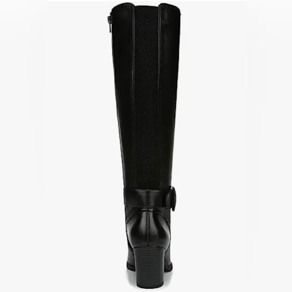 SOUL Naturalizer Black‎ Wide Calf Chunky Heel Boot Knee High Size 6.5 New - Image 8