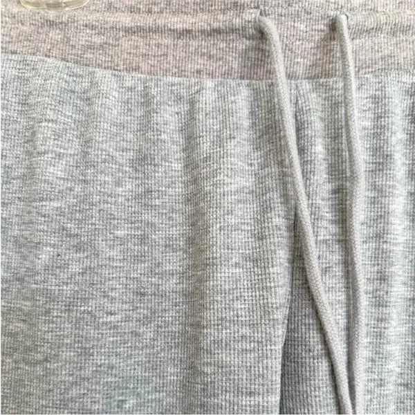Aritzia Sunday Best Waffle Flare Sweat Lounge Pants Tie String Gray Small S - Image 3