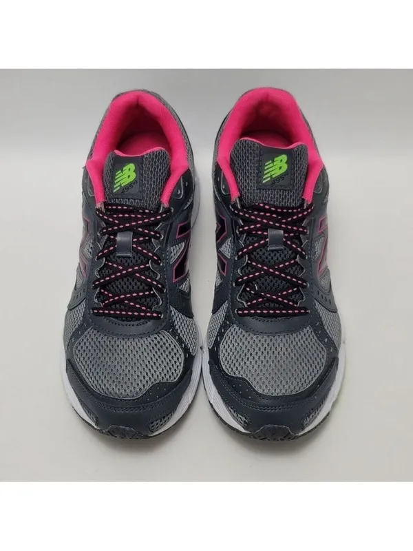 Women's New Balance 495v2 Running Sneakers Athletic Shoes Size 9 Dark Gray Pink - Image 3