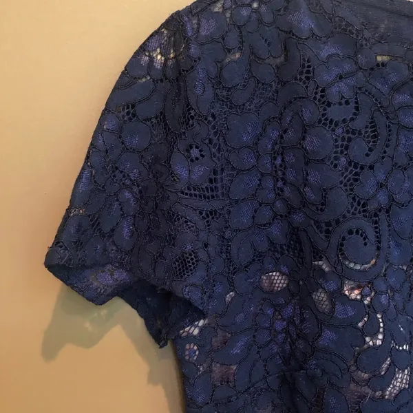 NWT J S‎ Collections Navy Lace Cocktail Dress Sz 2 - Image 8