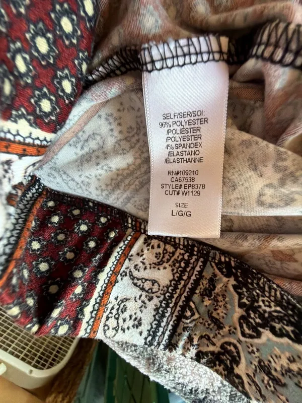 Windsor Paisley Print High Waist Flare Pants Large - Image 4